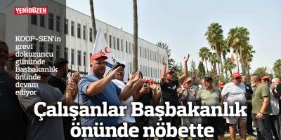 Çalışanlar Başbakanlık önünde nöbette