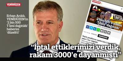 Arıklı'dan düzeltme: “İptal ettiklerimizi verdik, rakam 3000’e dayanmıştı”