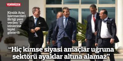“Hiç kimse siyasi amaçlar uğruna sektörü ayaklar altına alamaz"