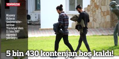 Kuzey Kıbrıs üniversitelerine Türkiye'den 11 bin 587 öğrenci yerleşti
