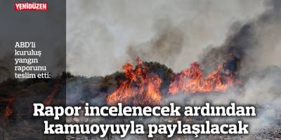 ABD’li kuruluş yangın raporunu teslim etti