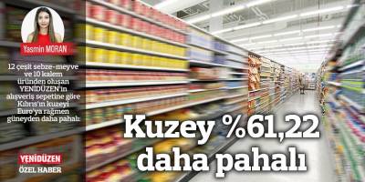 Kuzey %61,22 daha pahalı