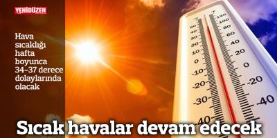 Sıcak havalar devam edecek