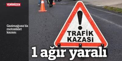 Gazimağusa’da motosiklet kazası