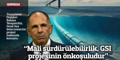 "Mali sürdürülebilirlik, GSI projesinin önkoşuludur"