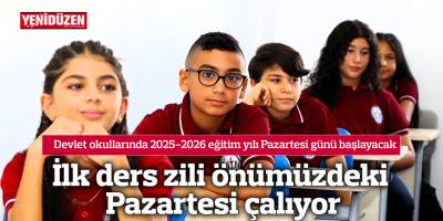 İlk ders zili önümüzdeki Pazartesi çalıyor