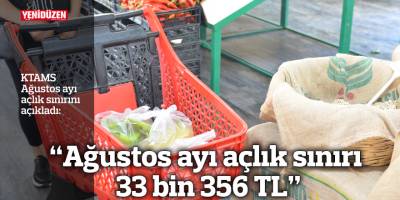 KTAMS: "Ağustos ayı açlık sınırı  33 bin 356 TL"
