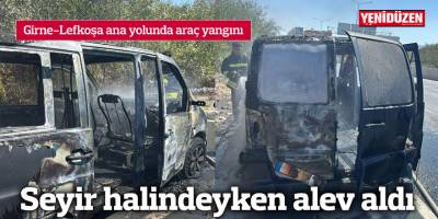 Seyir halindeyken alev aldı