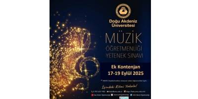 DAÜ Müzik Öğretmenliği ek kontenjan yetenek sınavı yapılacak