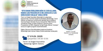 Bitki koruma ürünlerinin doğru ve etkin kullanımı konulu eğitim düzenleniyor