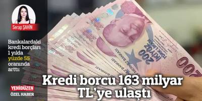 Kredi borcu 163 milyar TL’ye ulaştı