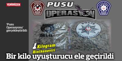 Bir kilo uyuşturucu ele geçirildi