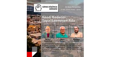 Girne Düşünce Derneği’nden panel, “Kendi Kaderini Tayin Edemeyen Ada” kitabı konuşulacak