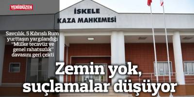 Zemin yok, suçlamalar düşüyor