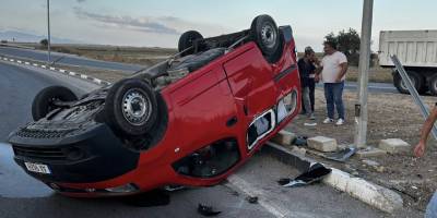 Lefkoşa-Mağusa yolunda trafik kazası!