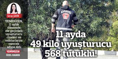 11 ayda 49 kilo uyuşturucu 568 tutuklu!