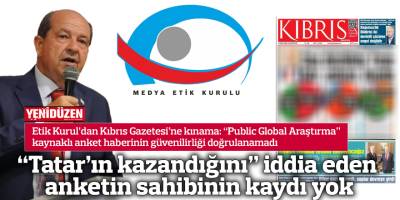 “Tatar’ın kazandığını” iddia eden anketin sahibinin kaydı yok