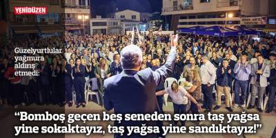 “Bomboş geçen beş seneden sonra taş yağsa yine sokaktayız, taş yağsa yine sandıktayız!”