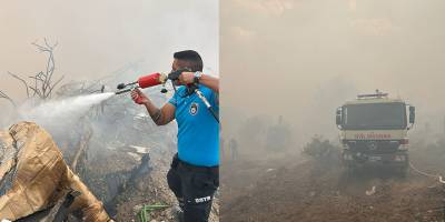 Boğazköy’de çıkan yangın, ekiplerin müdahalesiyle kontrol altına alındı