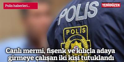 Canlı mermi, fişenk ve kılıçla adaya giriş yapmaya çalışan iki kişi tutuklandı