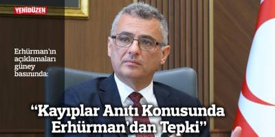 “Kayıplar Anıtı Konusunda Erhürman’dan Tepki”