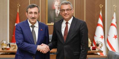 Cumhurbaşkanı Erhürman, TC Cumhurbaşkanı Yardımcısı Yılmaz’ı kabul etti