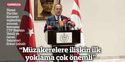 Şahali: Müzakerelere ilişkin ilk yoklama çok önemli