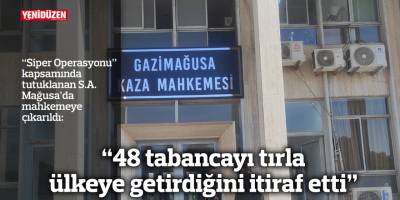 "48 tabancayı tırla ülkeye getirdiğini itiraf etti”