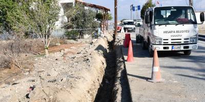 Mesarya Belediyesi Korkuteli’nde altyapı çalışmalarını sürdürüyor