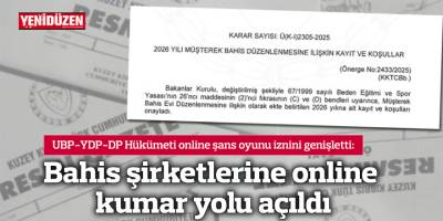 Bahis şirketlerine online kumar yolu açıldı
