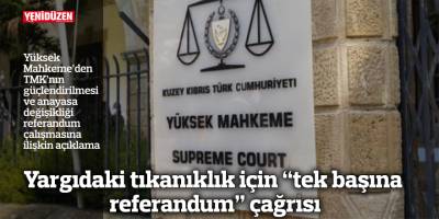 Yargıdaki tıkanıklık için “tek başına referandum” çağrısı