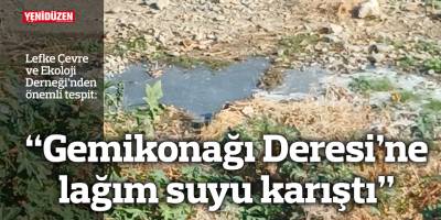 “Gemikonağı Deresi’ne lağım suyu karıştı”