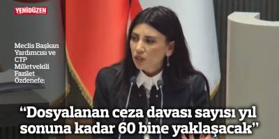 “Dosyalanan ceza davası sayısı yıl sonuna kadar 60 bine yaklaşacak”