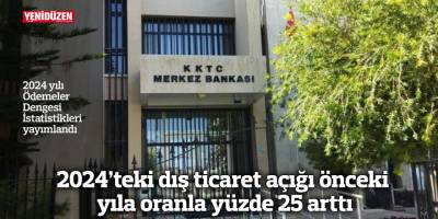 2024’teki dış ticaret açığı önceki yıla oranla yüzde 25 arttı