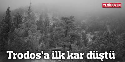 Trodos'a ilk kar düştü
