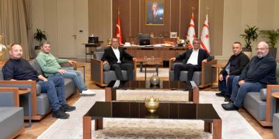 Cumhurbaşkanı Erhürman, Kasaplar Birliği yönetimini kabul etti