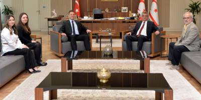 Cumhurbaşkanı Erhürman, İskele Esnaf ve Zanaatkârlar Birliği heyetini kabul etti