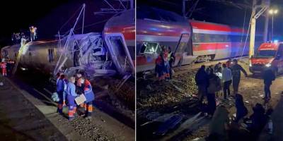 İspanya'da iki hızlı tren raydan çıktı. En az 39 ölü