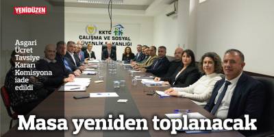 Masa yeniden toplanacak