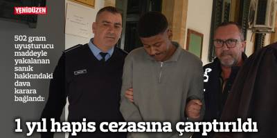1 yıl hapis cezasına çarptırıldı
