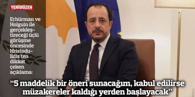 “5 maddelik bir öneri sunacağım, kabul edilirse müzakereler kaldığı yerden başlayacak”