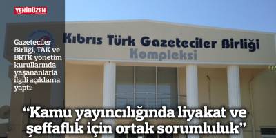 “Kamu yayıncılığında liyakat ve şeffaflık için ortak sorumluluk”