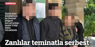 Zanlılar teminatla serbest