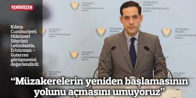 “Müzakerelerin yeniden başlamasının yolunu açmasını umuyoruz”