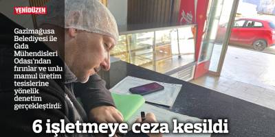 6 işletmeye ceza kesildi