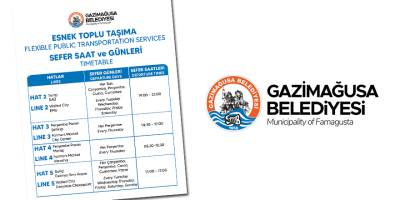 Gazimağusa Belediyesi’nin Esnek Toplu Taşıma Sistemi'nde 4. etap seferleri bugün başlıyor