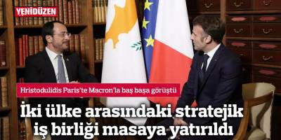 Hristodulidis Paris’te Macron’la baş başa görüştü