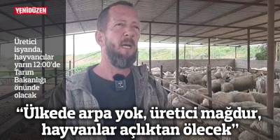 “Ülkede arpa yok, üretici mağdur, hayvanlar açlıktan ölecek”