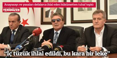 İç tüzük ihlal edildi, bu kara bir leke