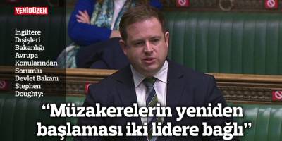 Doughty: “Müzakerelerin yeniden başlaması iki lidere bağlı”